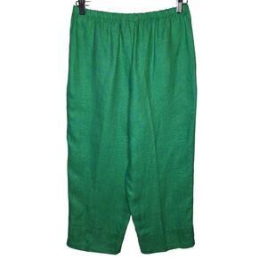 Holte Linen Lantern Pant Small Wide Leg High Rise Pull On Crop Lagenlook Boho
